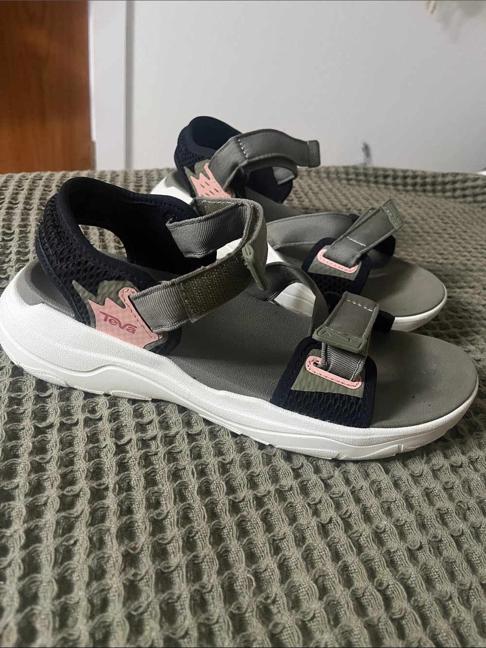 Teva Women's Green, Black & Pink Water/Sport Sandals